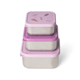 Citron Stackable Stainless steel Lunchbox Set of 3 | The Nest Attachment Parenting Hub